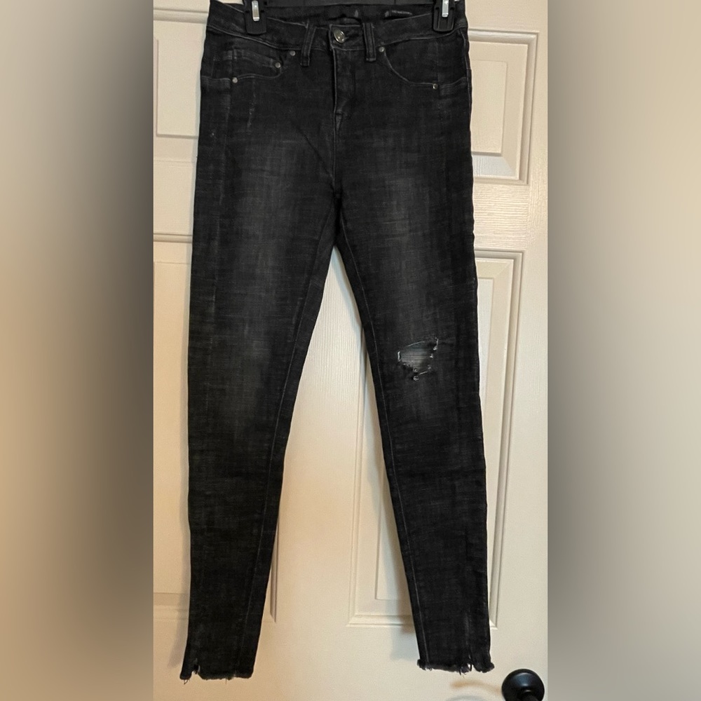LaLa Anthony Midtown Mid Rise Stretch Skinny Distressed Jeans SIZE 4/27